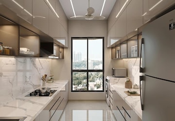 Kitchen in 3 BHK Apartment at Mhatre White Orchid Residency, Borivali West – for Sale