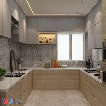 Kitchen in 3 BHK Builder Floor at Rajpur Khurd Extension – for Sale