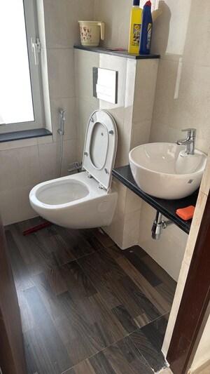 Bathroom in 2 BHK Apartment at Omkar Signet, Malad East – for Rent