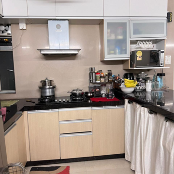 Kitchen in 1.5 BHK Apartment at Amal Aspen Park, Sonawala Industry Estate – for Sale