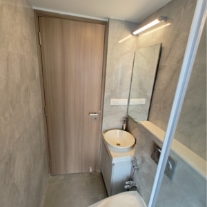 Bathroom in 3 BHK Apartment at S Raheja Silver Rock, Waterfield Road – for Rent