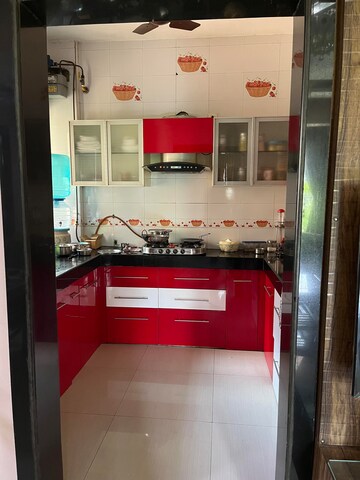 Kitchen in 3 BHK Apartment at Suryakoti Building, Kharghar – for Rent
