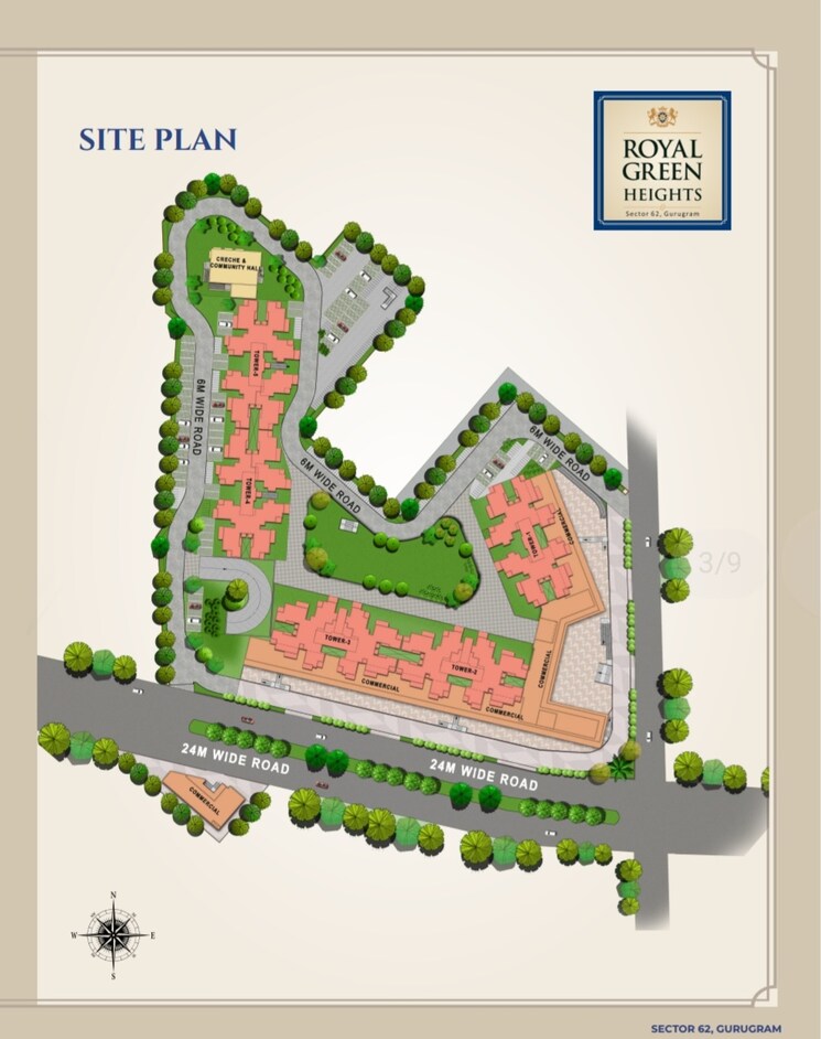Master Plan, royal-green-heights 3 Bedroom 710 Sq.Ft. Apartment In Sector 62 Gurgaon 9383583