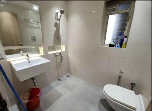 Bathroom in 1 BHK Apartment at Raj Horizon, Mira Road East – for Rent