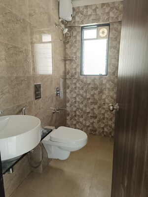 Bathroom in 3 BHK Apartment at Mahavir Square, Manpada – for Rent