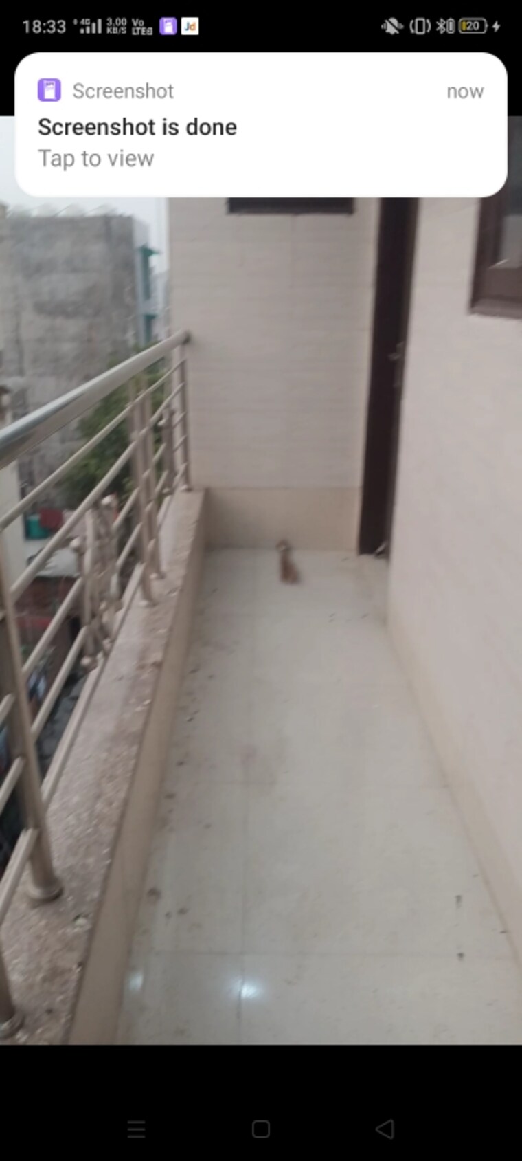 Balcony, dwarka 3 Bedroom 895 Sq.Ft. Builder Floor In Dwarka Delhi 9383709