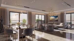 Living Room in 3.5 BHK Villa at Adani Atelier Greens, Koregaon Park – for Sale