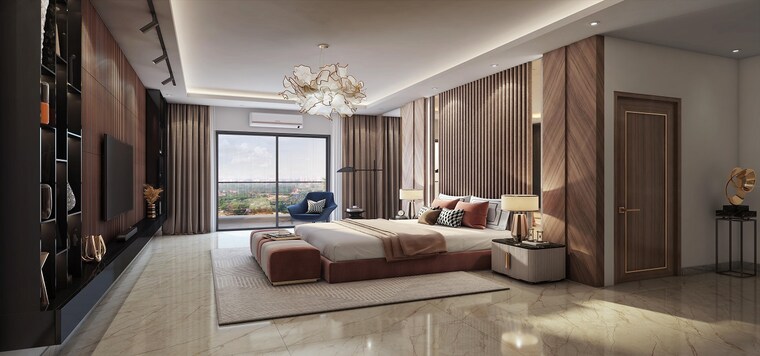 Living Room, v-mond-vivencia 2 Bedroom 900 Sq.Ft. Apartment In Koregaon Park Pune 9384261