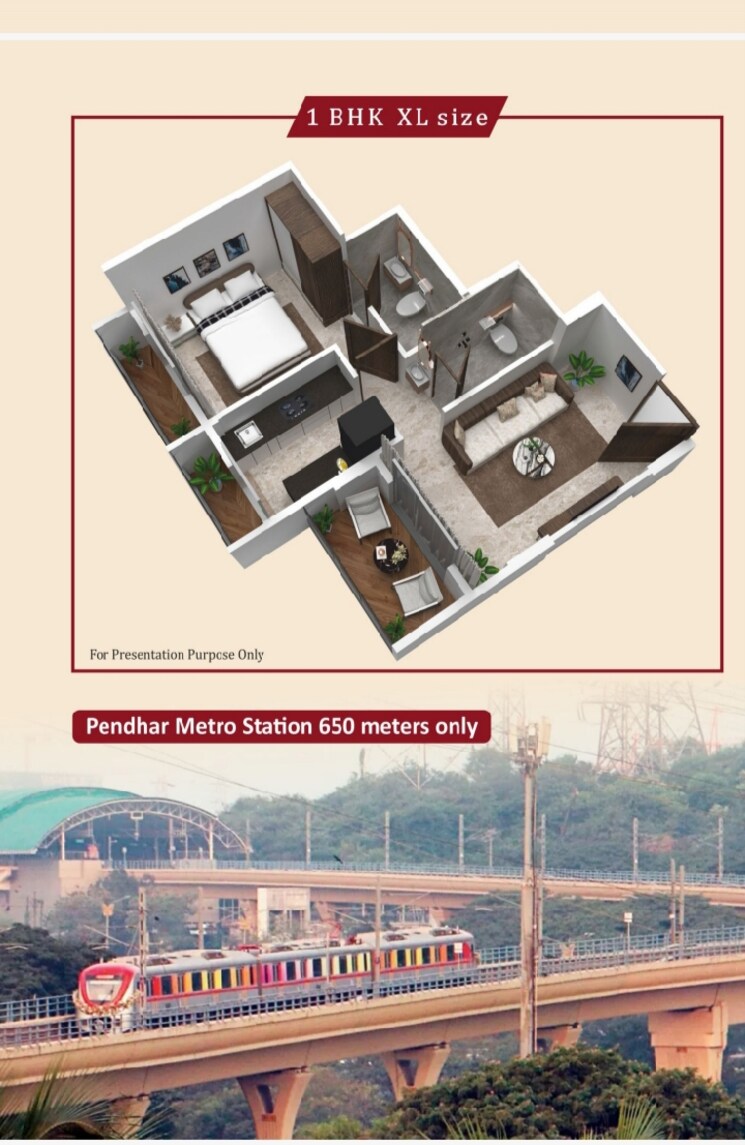 Floor Plan, sai-sm-royal 1 Bedroom 515 Sq.Ft. Apartment In Sector 24 Taloja Navi Mumbai 9384522