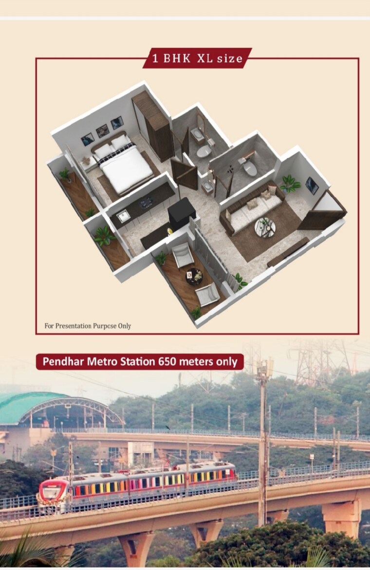 Floor Plan, sai-sm-royal 1 Bedroom 515 Sq.Ft. Apartment In Sector 24 Taloja Navi Mumbai 9384522