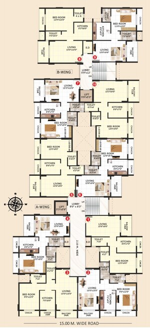Floor Plan in 1 BHK Apartment at Sai SM Royal, Sector 24 Taloja – for Sale