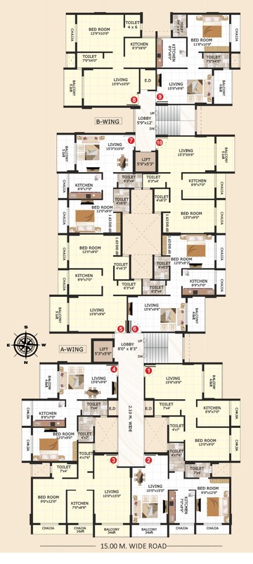 Floor Plan in 1 BHK Apartment at Sai SM Royal, Sector 24 Taloja – for Sale