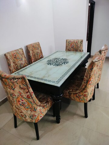 Dining area in 3 BHK Builder Floor at Sushant Lok I – for Rent