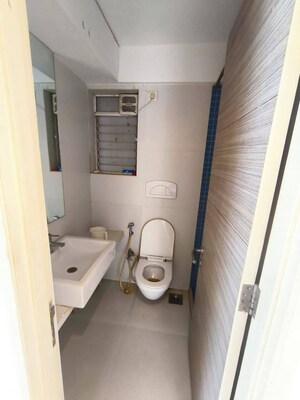 Bathroom in 2 BHK Apartment at Group Seven Rushi Heights, Goregaon East – for Rent