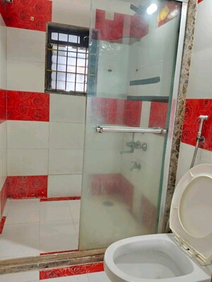 Bathroom in 3 BHK Apartment at Swastik Regalia, Waghbil – for Rent