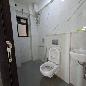 Bathroom in 1 BHK Apartment at Chandak 34 Park Estate, Goregaon West – for Rent
