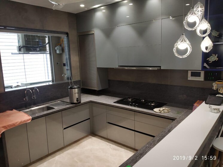 Kitchen, vesu 4 Bedroom 3880 Sq.Ft. Apartment In Vesu Surat 9386574