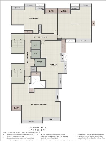 Floor Plan in 2 BHK Apartment at Aarav Omkar Regency, Nerul – for Sale
