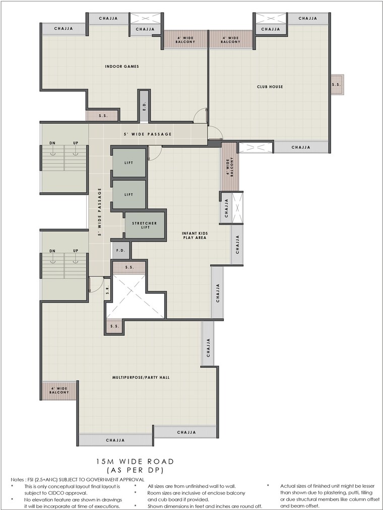 Floor Plan, aarav-omkar-regency 2 Bedroom 1204 Sq.Ft. Apartment In Nerul Navi Mumbai 9386470