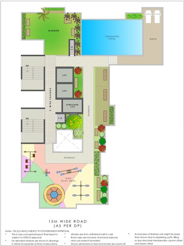 Floor Plan in 2 BHK Apartment at Aarav Omkar Regency, Nerul – for Sale