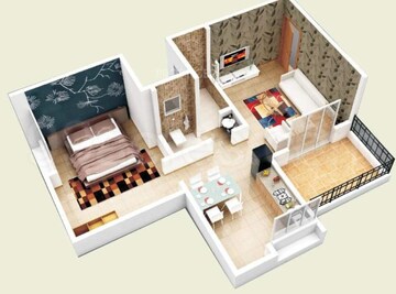 1 BHK Apartment For Rent in Dosti Planet North, Shilphata