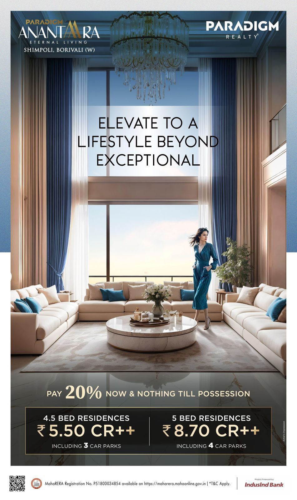 4 BHK 1632 Sq.Ft. Apartment in Paradigm Anantaara