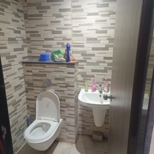 Bathroom in 1 BHK Apartment at Jhamtani Vision Ace Phase 2, Mumbai Bangalore Highway – for Rent