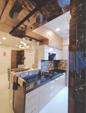 Kitchen in 3 BHK Apartment at Regency Gardens, Kharghar Sector 6 – for Rent