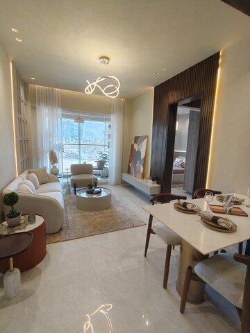 Living Room in 3 BHK Builder Floor at Galaxy Maplewoods, Dighe – for Sale