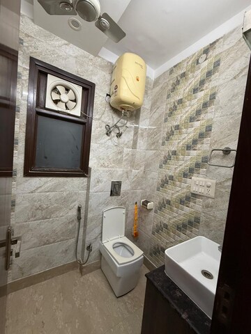 Bathroom in 3 BHK Builder Floor at Kalkaji – for Rent