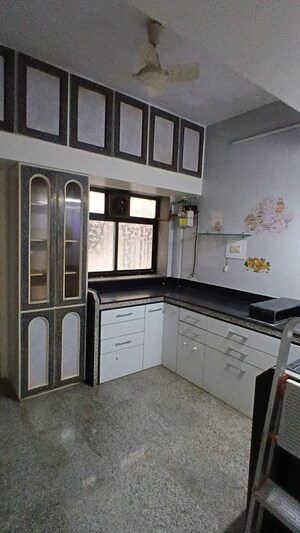 Kitchen in 3 BHK Apartment at Goregaon West View CHS, Goregaon West – for Rent