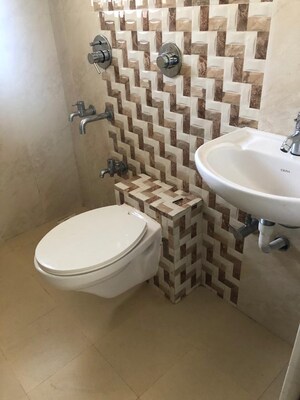 Bathroom in 1 BHK Apartment at Puranik Hometown, Ghodbunder Road – for Rent