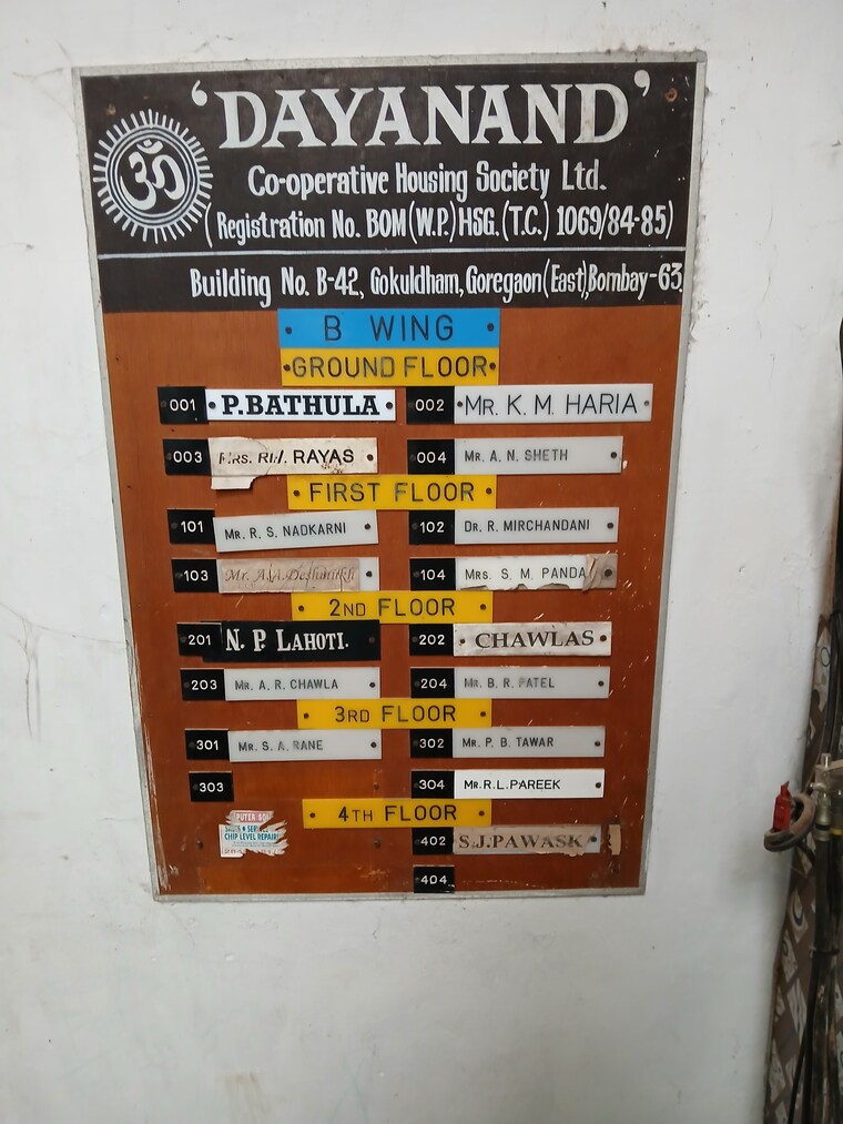 Master Plan, dayanand-chs 1 Bedroom 430 Sq.Ft. Apartment In Aarey Colony Mumbai 9387273