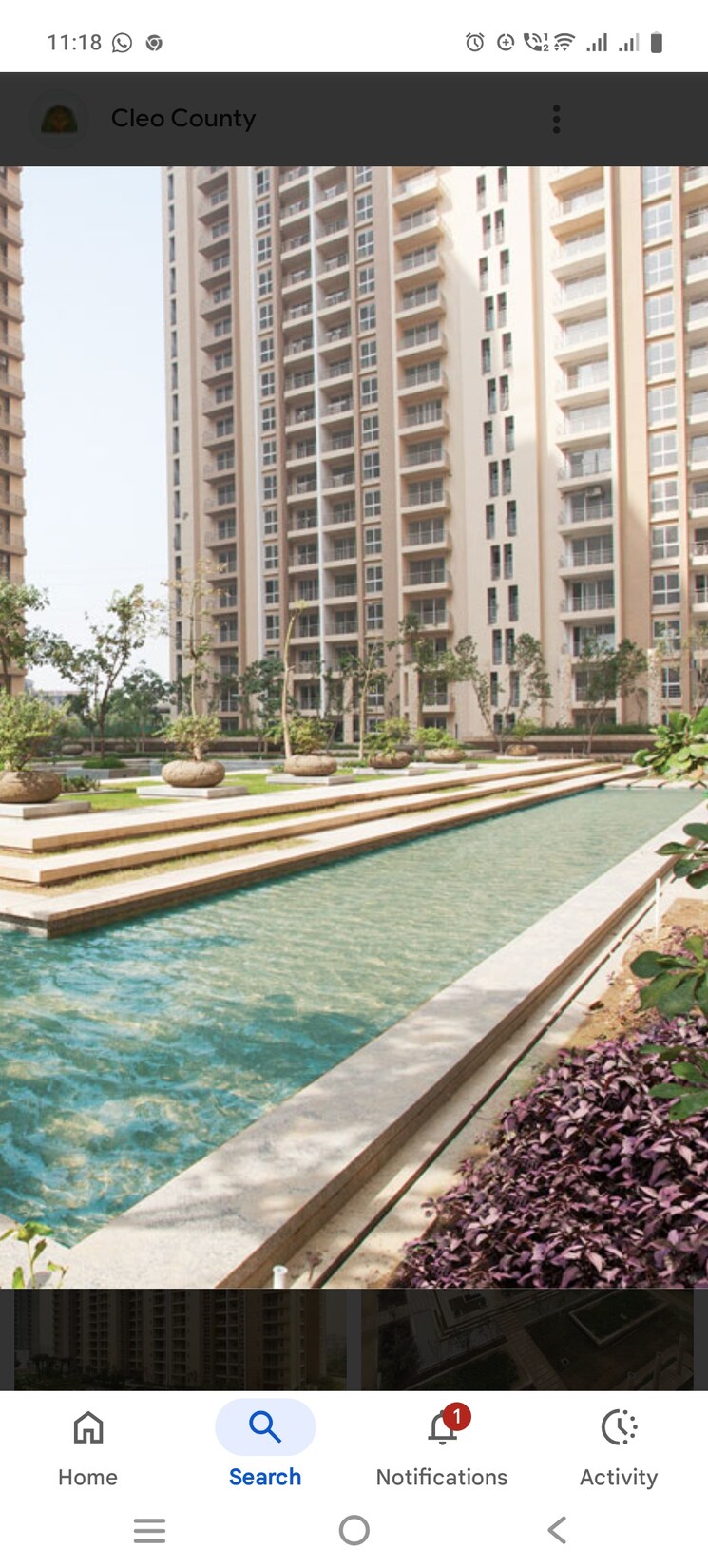 Swimming Pool, aba-cleo-county 3 Bedroom 1827 Sq.Ft. Apartment In Sector 121 Noida 9387744