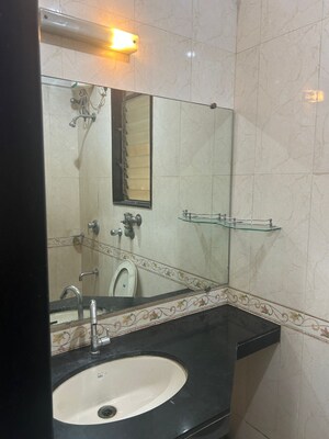 Bathroom in 2 BHK Apartment at Lake Pleasant, Powai – for Rent