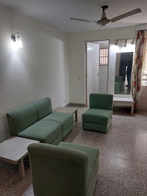 Living Room in 1.5 BHK Builder Floor at East Of Kailash – for Rent
