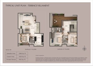 Floor Plan in 3 BHK Villa at Provident Deansgate, Kempalingapura – for Sale