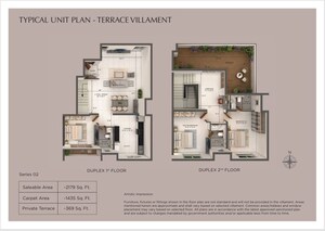 Floor Plan in 3 BHK Villa at Provident Deansgate, Kempalingapura – for Sale