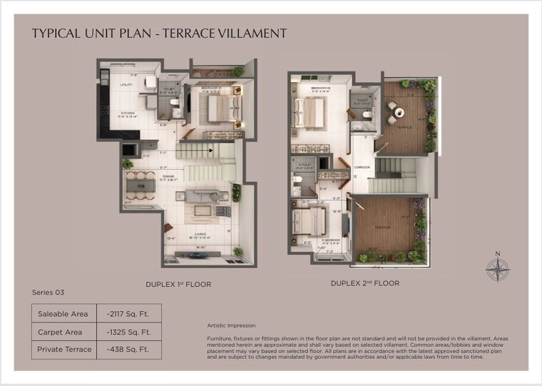 Floor Plan, provident-deansgate 3 Bedroom 2173 Sq.Ft. Villa In Kempalingapura Bangalore 9388314