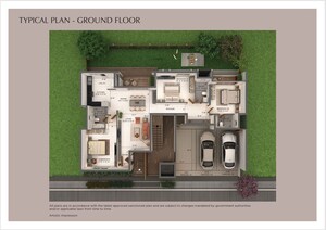 Floor Plan in 3 BHK Villa at Provident Deansgate, Kempalingapura – for Sale