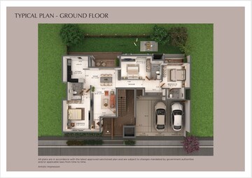 Floor Plan in 3 BHK Villa at Provident Deansgate, Kempalingapura – for Sale