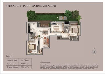 Floor Plan in 3 BHK Villa at Provident Deansgate, Kempalingapura – for Sale