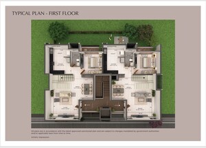 Floor Plan in 3 BHK Villa at Provident Deansgate, Kempalingapura – for Sale