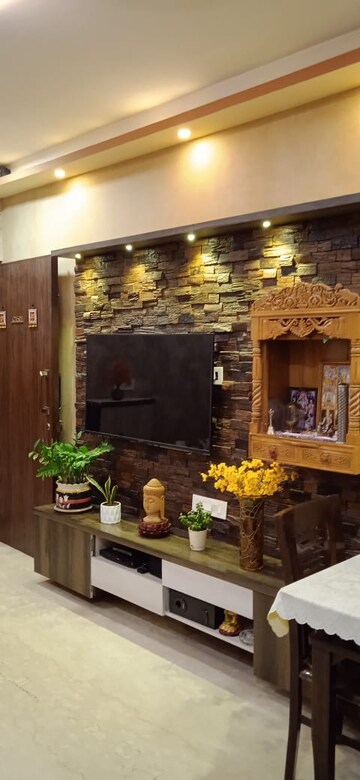 Living Room in 2 BHK Apartment at Omkar Ananta, Goregaon East – for Rent