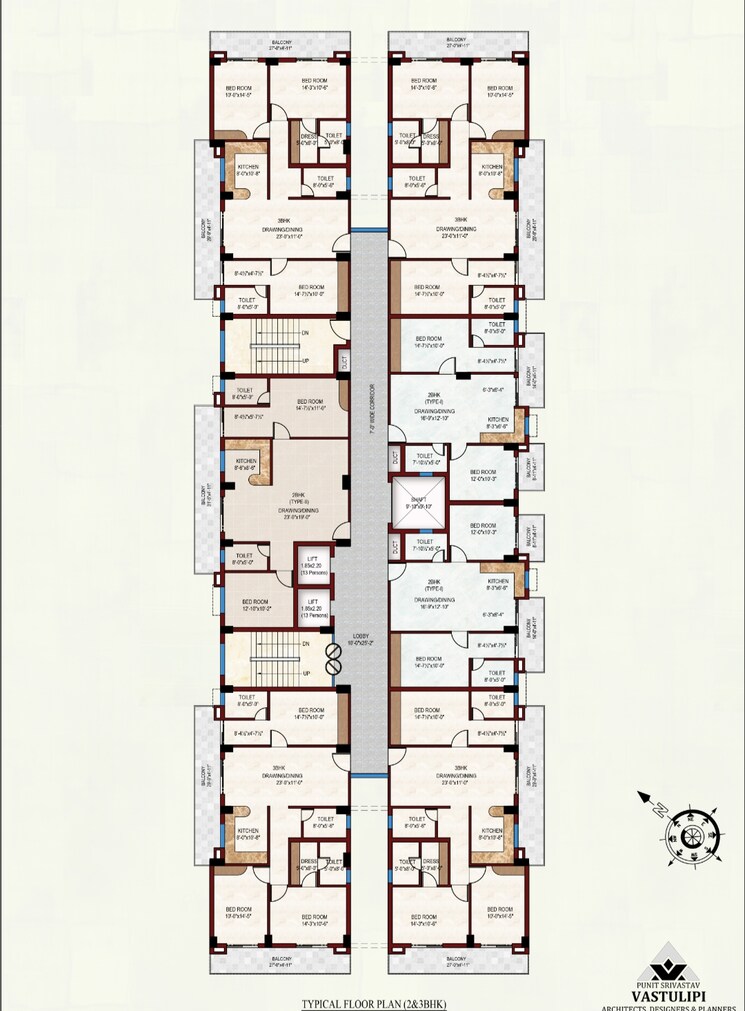 Floor Plan, jankipuram 2 Bedroom 1070 Sq.Ft. Apartment In Jankipuram Lucknow 9386901