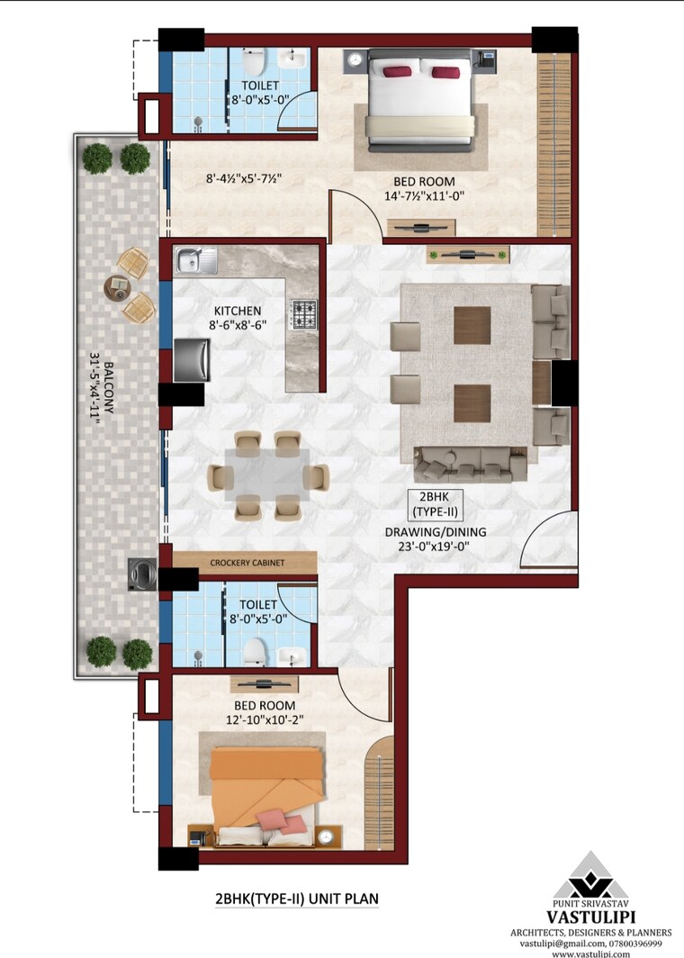 Floor Plan, jankipuram 2 Bedroom 1070 Sq.Ft. Apartment In Jankipuram Lucknow 9386901