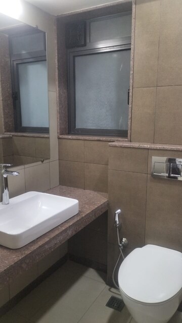 Bathroom in 3 BHK Apartment at Shapoorji Pallonji Vicinia, Powai – for Rent