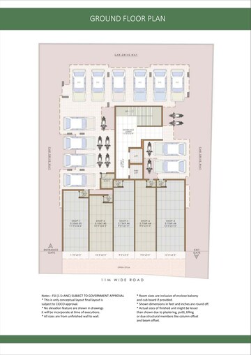 Floor Plan in 1 BHK Apartment at Autumn Breeze, Ulwe – for Sale