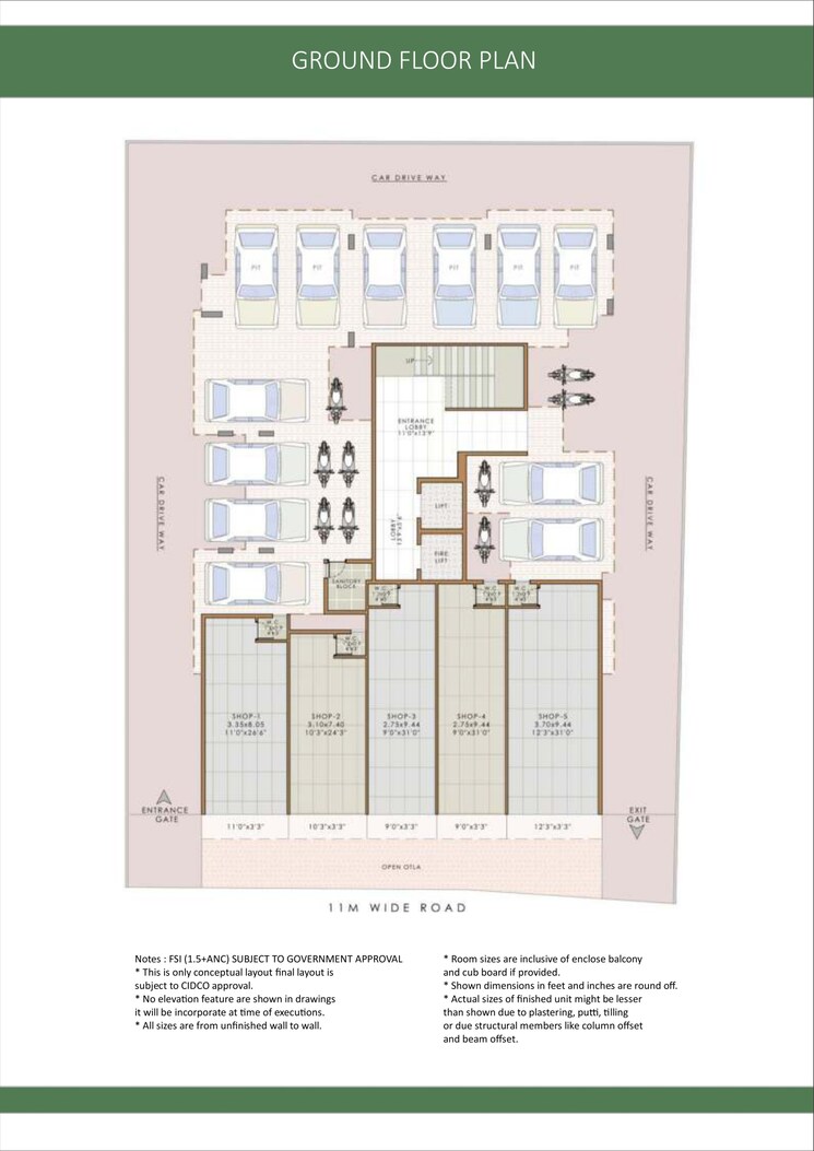 Floor Plan, autumn-breeze 1 Bedroom 625 Sq.Ft. Apartment In Ulwe Navi Mumbai 9389405
