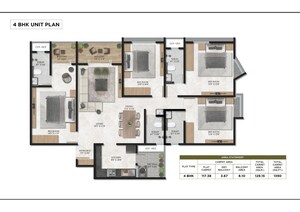 Floor Plan in 2 BHK Builder Floor at Triaa Nesterra, Lohgaon – for Sale